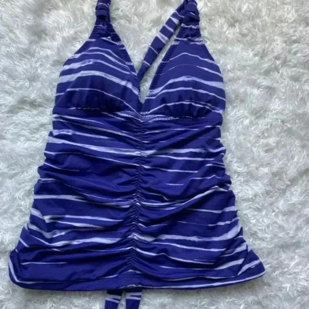 Athleta Aqualuxe Print Molded Cup Tankini TOP- S